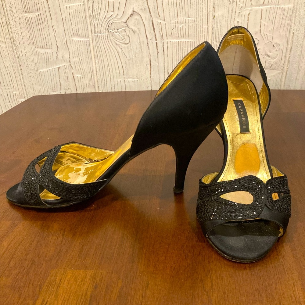 Low heel evening open toe shoe
